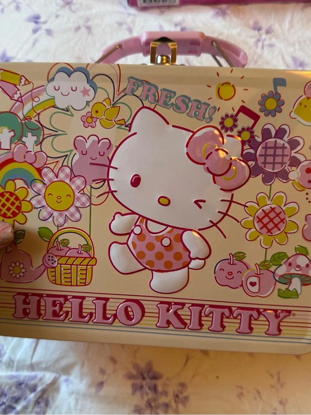 NEW Hello Kitty Tin Lunch Box & 8 Early Reader Picture Clues Books Boxed Set